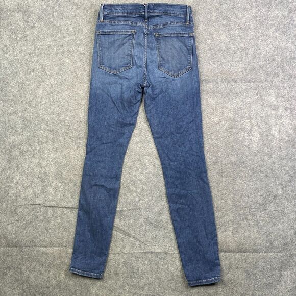 Frame Jeans Womens 27 Blue Denim Le High Skinny Stretch Medium Wash - Picture 8 of 9